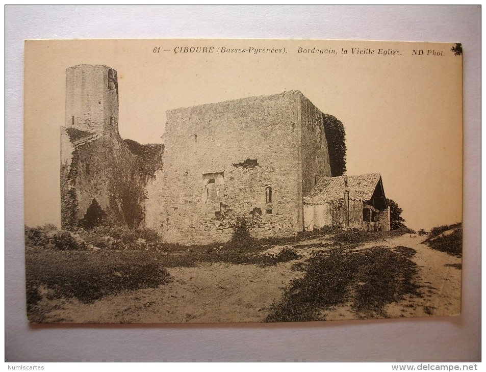 Carte Postale Ciboure Bordagain ,La Vieille Eglise  (Petit Format Non Circulée) - Ciboure