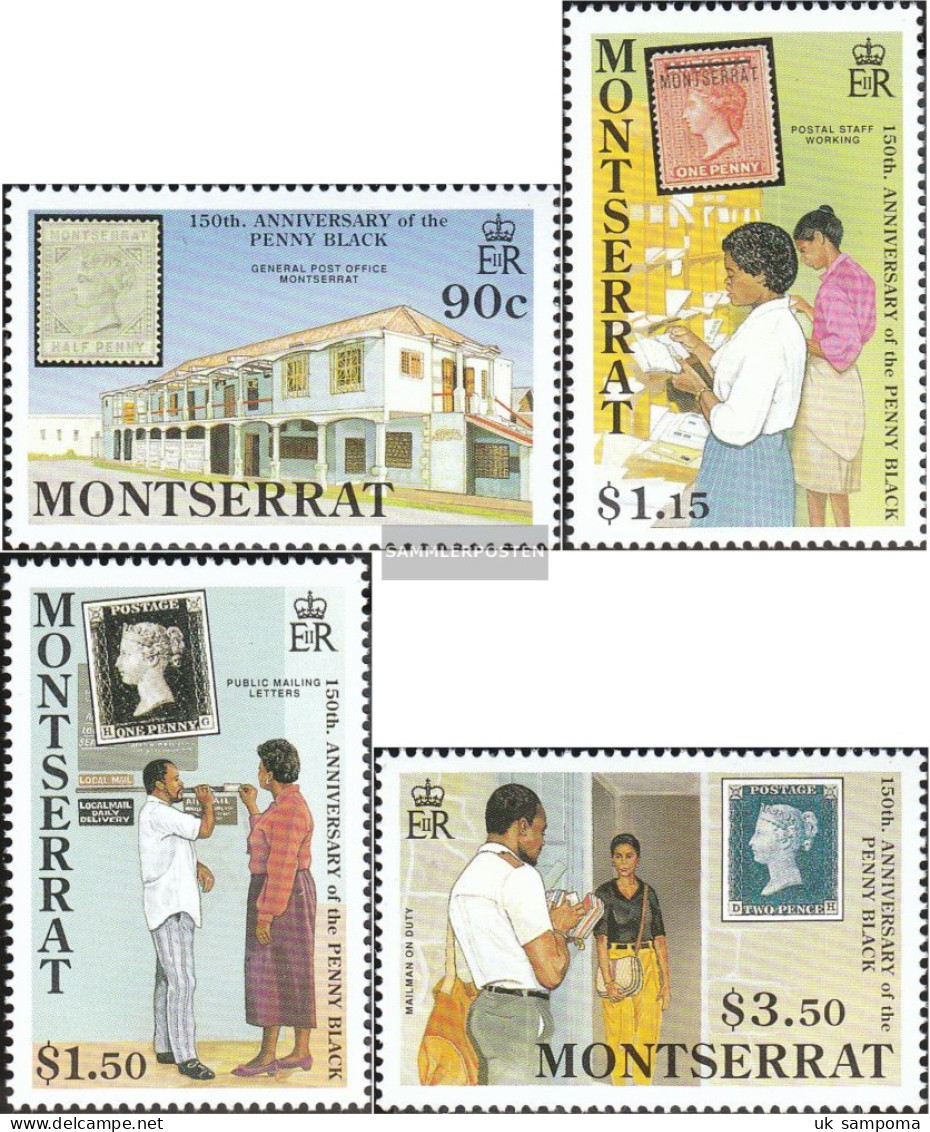 Montserrat 776-779 (complete Issue) Unmounted Mint / Never Hinged 1990 150 Years Stamps - Montserrat