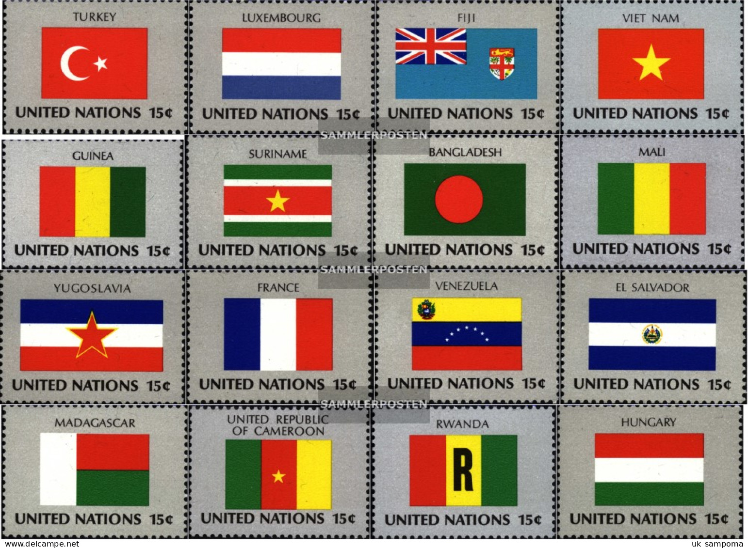 UN - New York 348-363 (complete Issue) Unmounted Mint / Never Hinged 1980 Member States - Unused Stamps