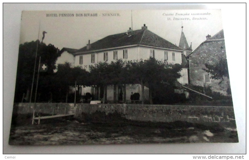 CPA - NERNIER (74) Hôtel-Pension Bon Rivage - D. Zoninetti Directeur - Other & Unclassified