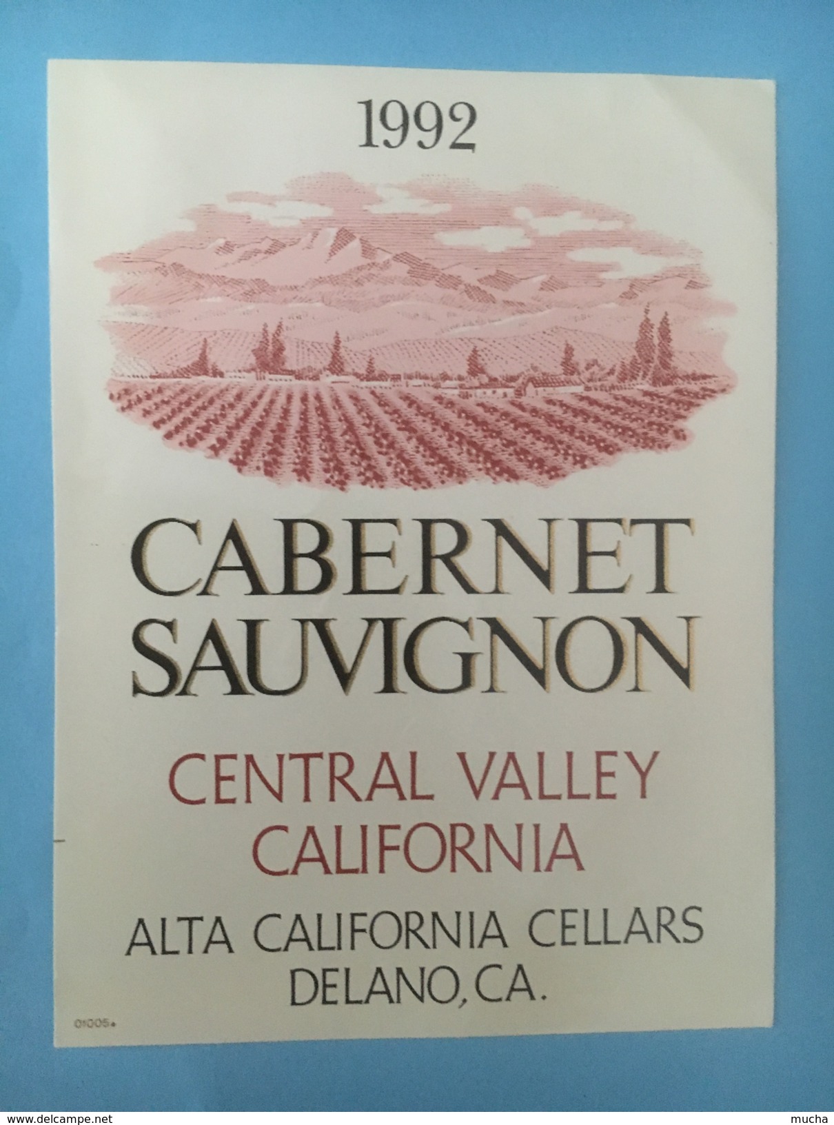 1398 - USA Cabernet Sauvignon 1992 Central Valley California - Autres & Non Classés