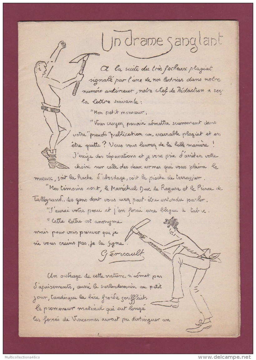 290716 - PARIS Revue Journal - éditorial LE SCARABEE N°3 - 15 Décembre 1923 Humour Satire Dessin - Collections