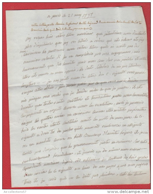 Lettre De Paris  --  Pour Montmorillon 1797 - 1701-1800: Precursori XVIII