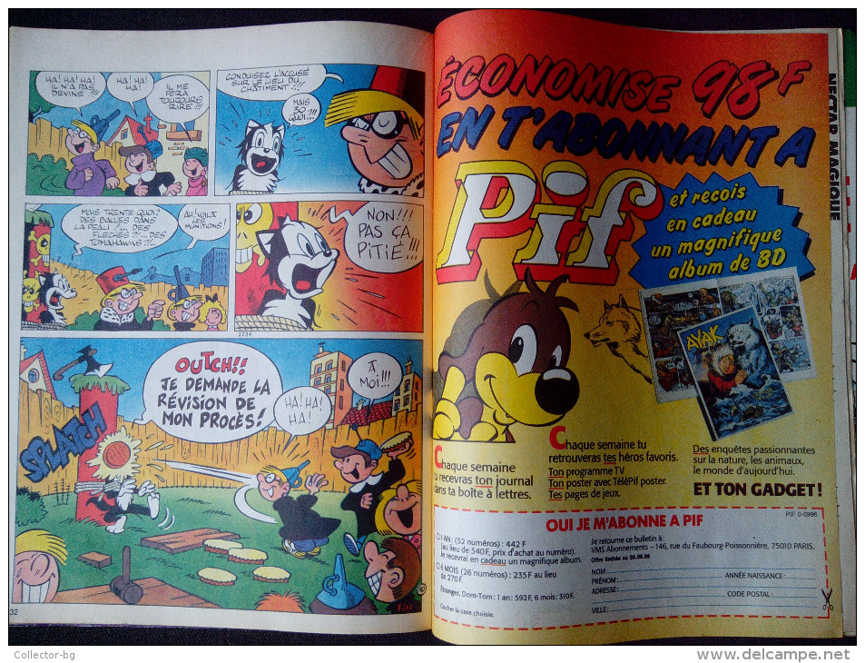 RARE COLLECTIBLE COMICS PIF FRANCE N996 JOURNALTON GADGET