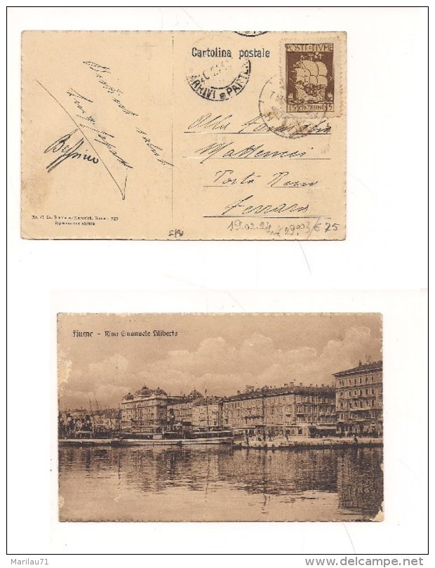 6566 Istria FIUME 15c 1924 Isolato Cover Italy  Storia Postale - Fiume