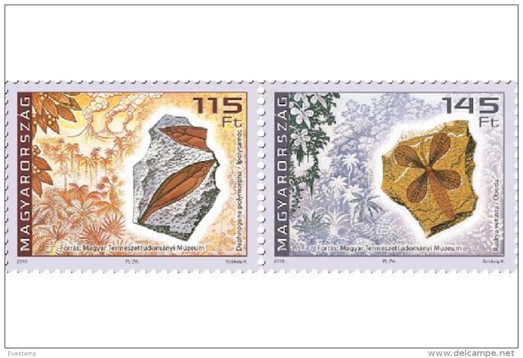 HUNGARY - 2016. Cpl.Set - Hungary’s Geological Treasures / Ipolytarnóc Fossils / Paleontology MNH!! - Unused Stamps