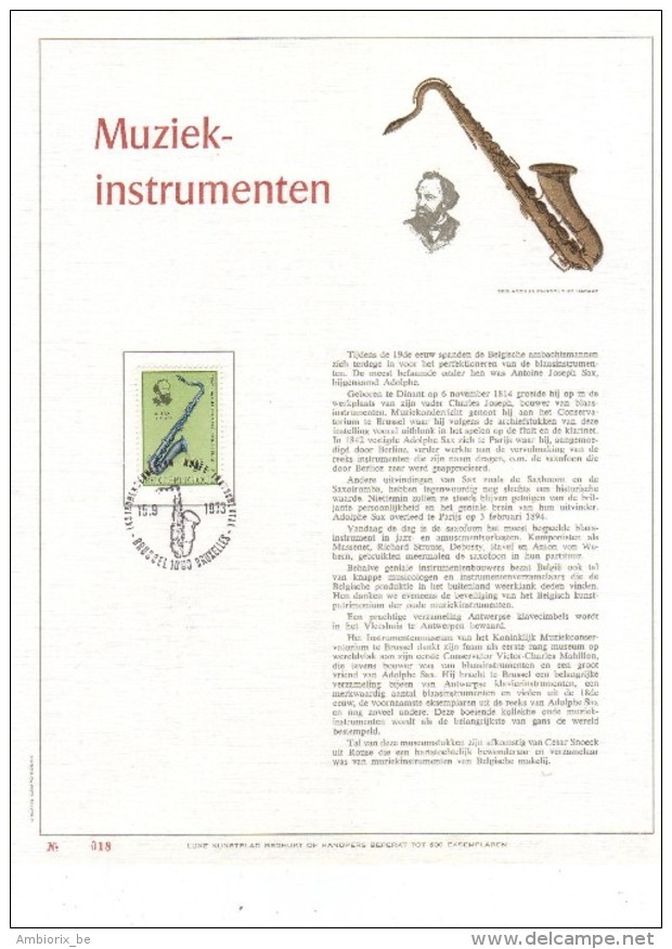 Carte Max Gold 1684 Muziek Instrumenten - Adolphe Sax - 1971-1980