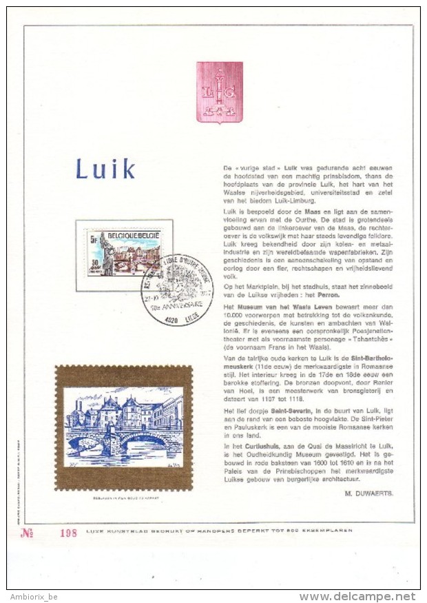 Carte Max Gold 1872 Liège Luik - 1971-1980