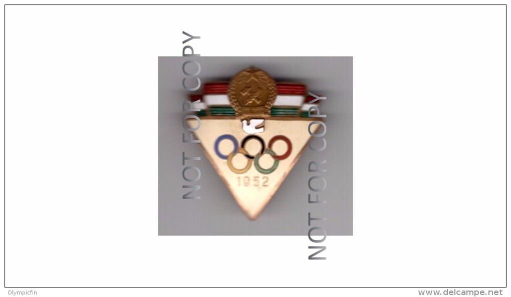 Helsinki Olympic Games 1952 Hungary Team Pin - Jeux Olympiques