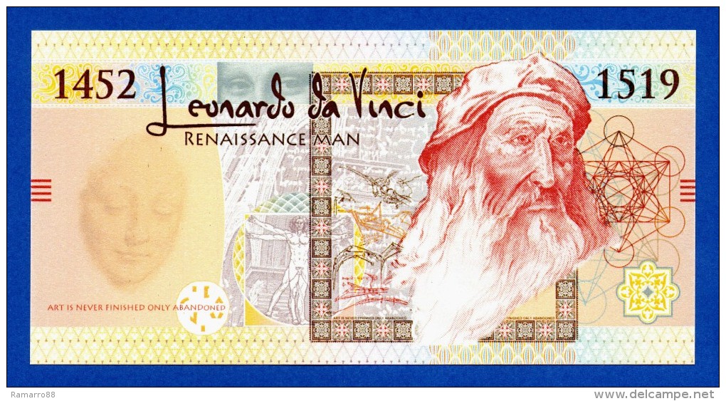 SecuraMonde SMI Leonardo Da Vinci 1519 Specimen Essay Note - Fds / Unc - Fictifs & Spécimens