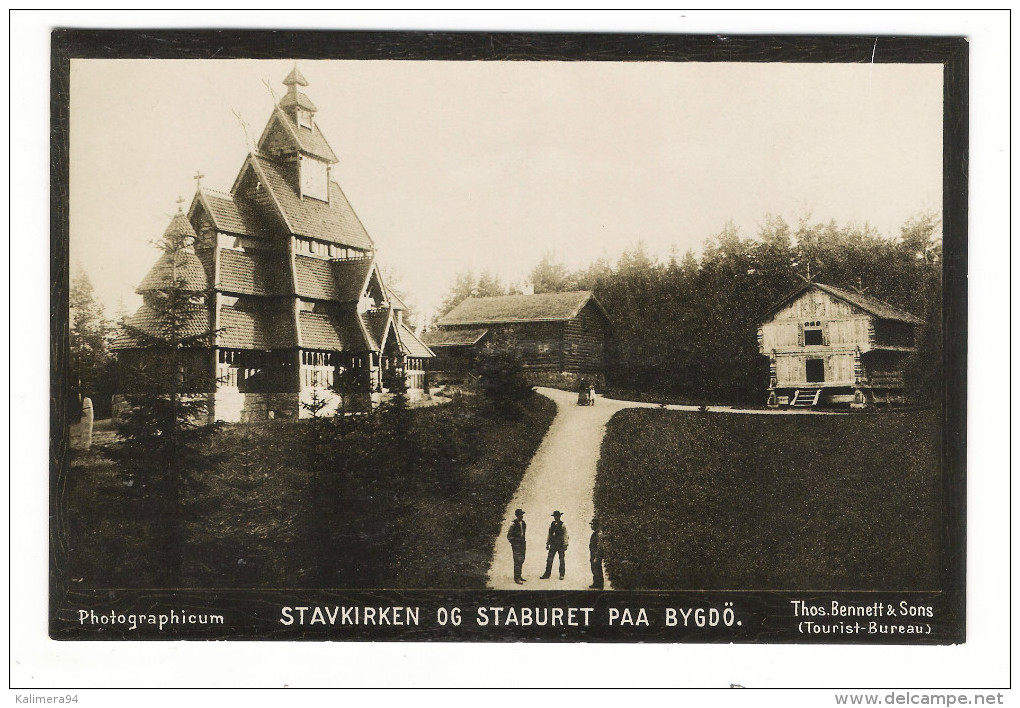 NORVÈGE / NORGE / CHRISTIANA / STAVKIRKEN OG STABURET PAA BYGDÖ / Ed. Thos. BENNET & Sons ( Photographicum, Vers 1890 - Norvège