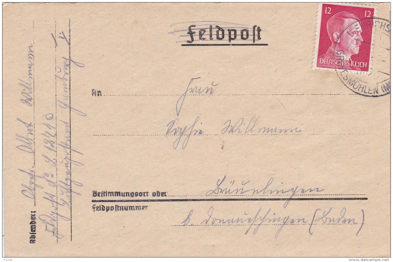 Feldpost WW2: Franked Cover From Camp De La Torpille / Pornichet In St. Nazaire, France (Stellung "Nutria") - 19. Kompan - Militaria