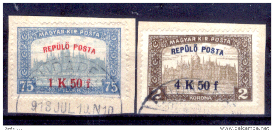 Ungheria-00058 - 1918: Posta Aerea, Y&T N. 1, 2 (o) Used - Privo Di Difetti Occulti - Usati