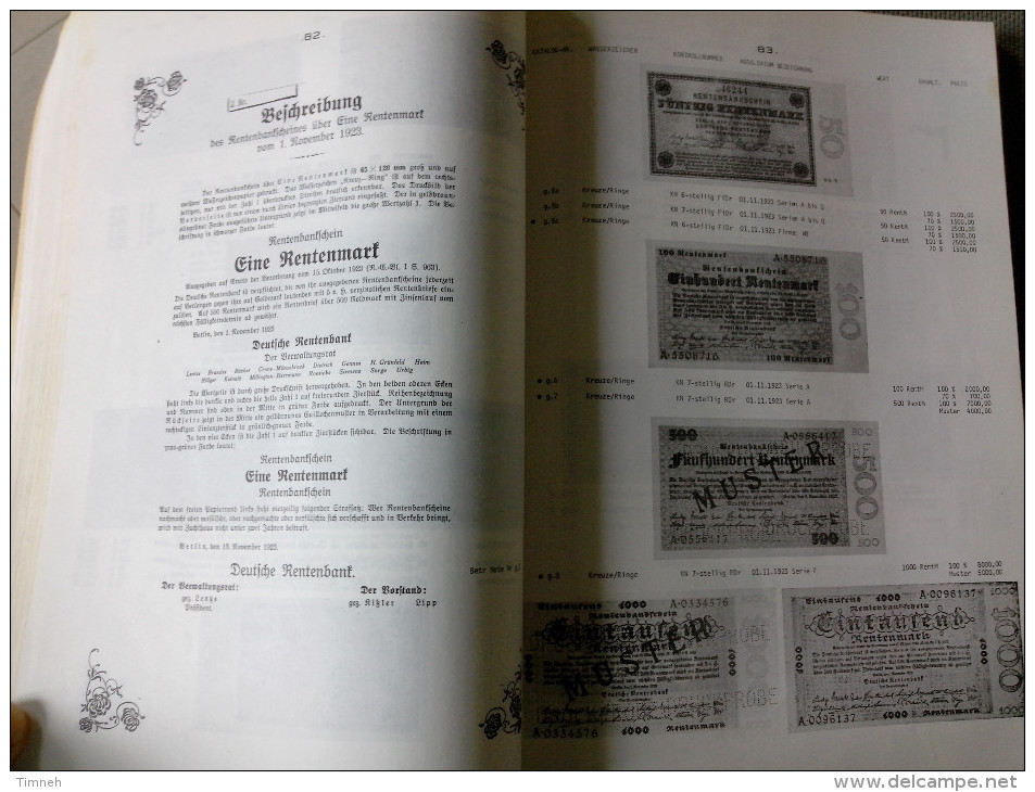 1984 - DAS NOTENBUCH KATALOG DER DEUTSCHEN BANKNOTEN AB 1874 MARK HOFFMANN DIETER - ALLEMAND