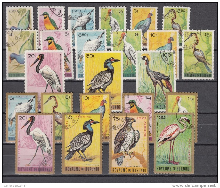 Burundi1965,24V,set,birds,vogels,vögel,oiseaux,pajaros,uccelli,aves,Used/Gestempeld(C046) - Andere & Zonder Classificatie
