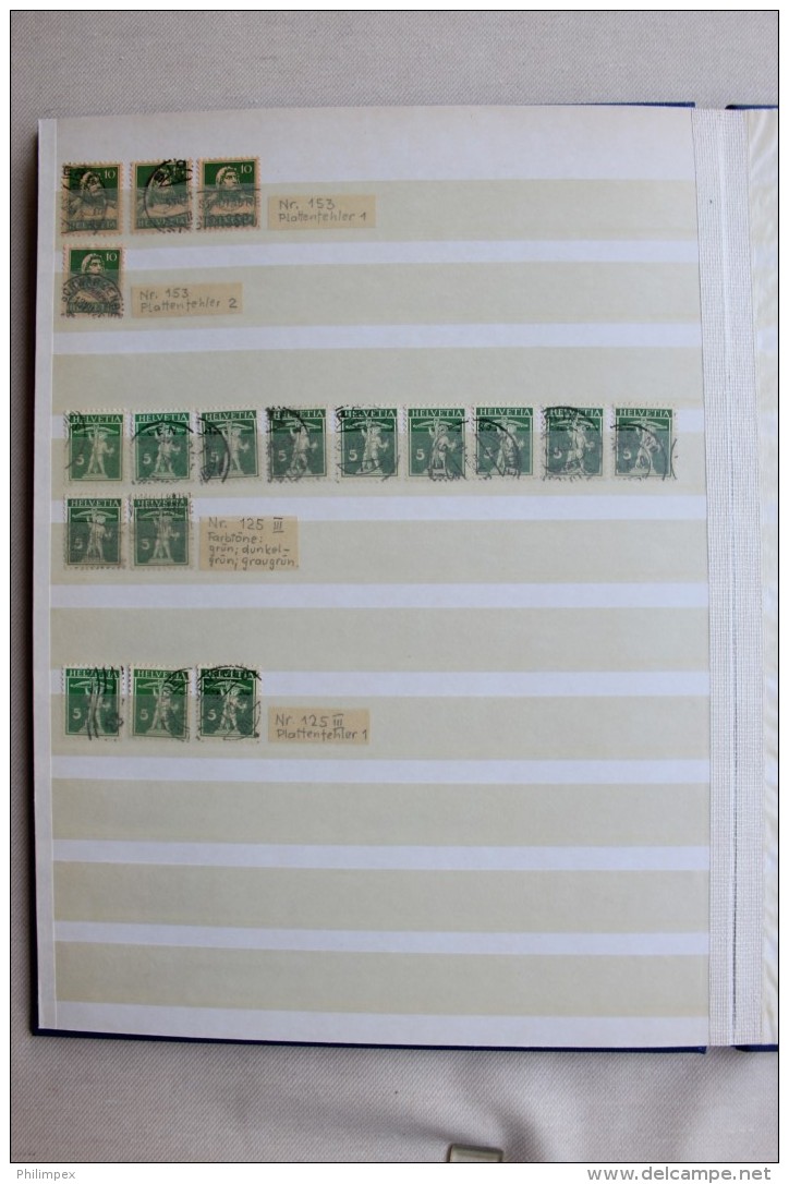 SWITZERLAND VARIETIES / COIL STAMPS STOCK