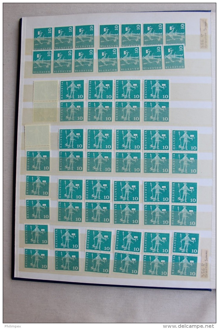 SWITZERLAND VARIETIES / COIL STAMPS STOCK