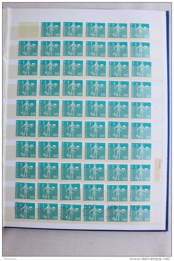 SWITZERLAND VARIETIES / COIL STAMPS STOCK