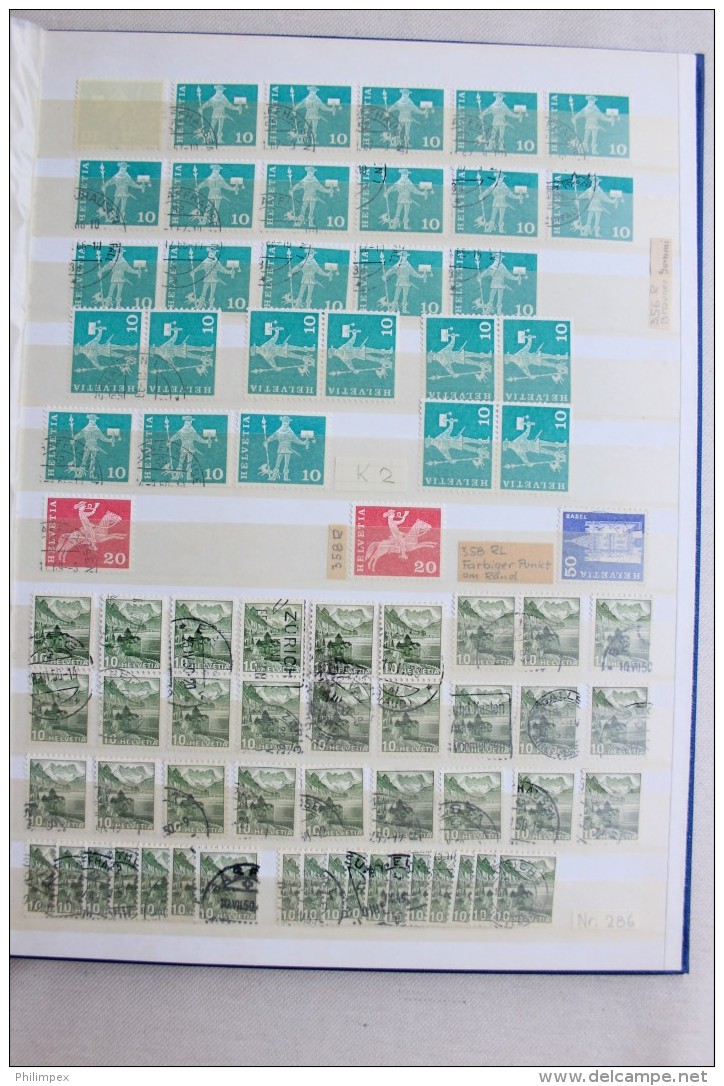 SWITZERLAND VARIETIES / COIL STAMPS STOCK