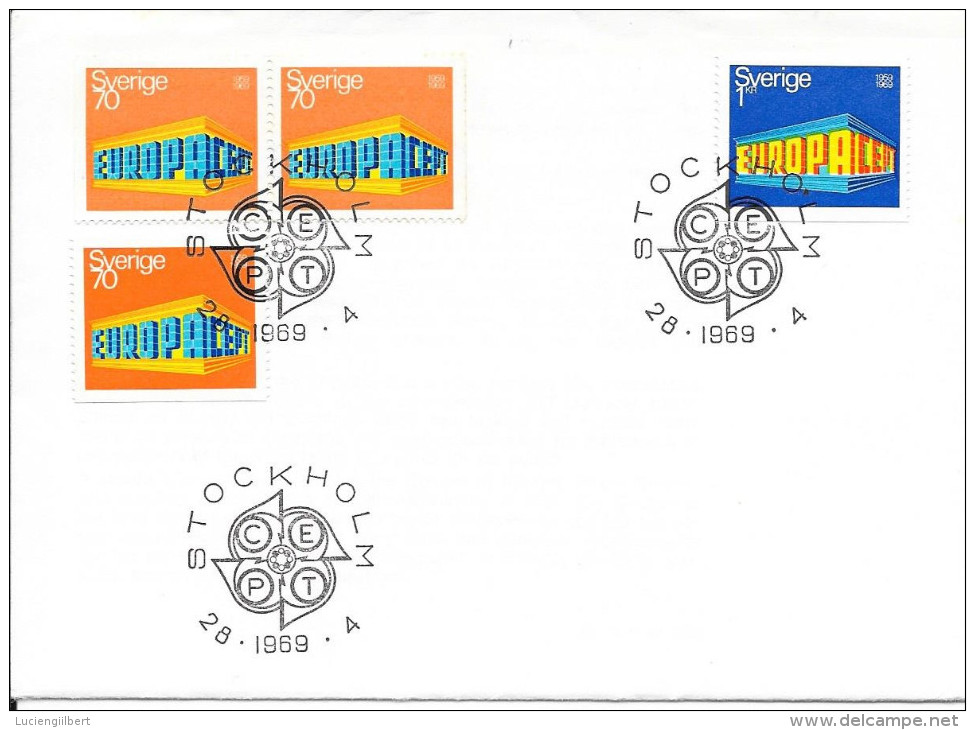 N° 615 (3 Timbres) & 616    EUROPA  SUEDE     -  1969 - 1930- ... Rollen II