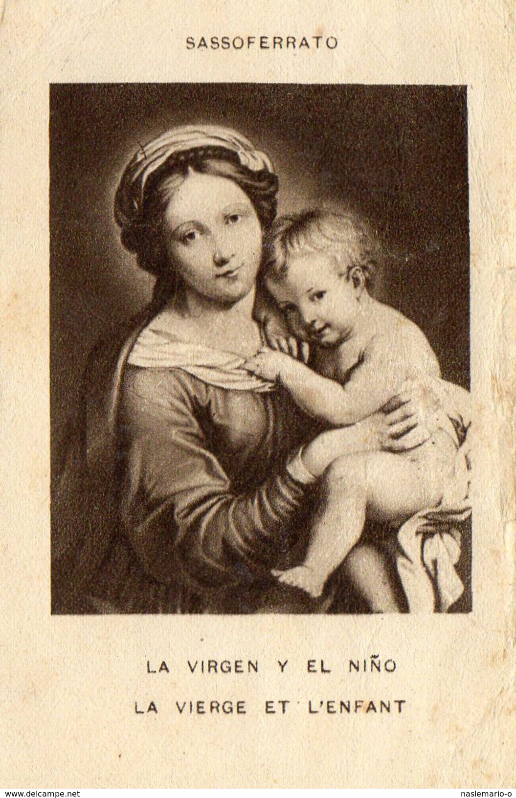 IMAGE PIEUSE Reproduction "La Vierge Et L'Enfant" Sassoferrato - Andachtsbilder