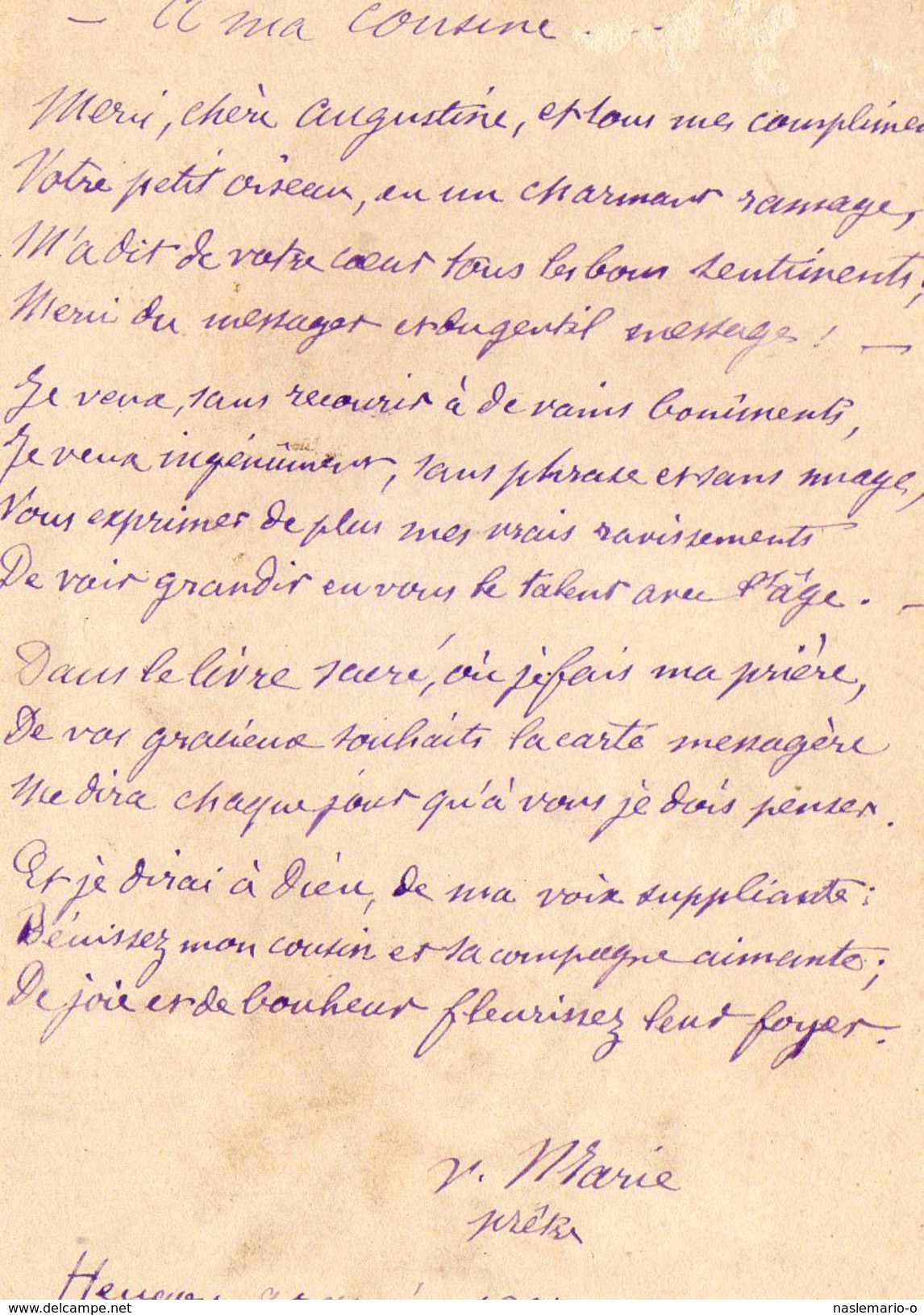 IMAGE PIEUSE "Que Vos Voeux S'accomplissent" 1887 Avec Poème Au Dos - Santini