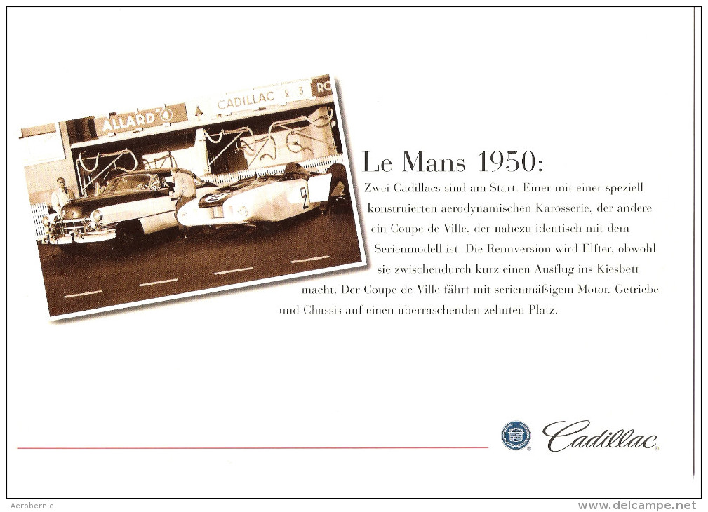 Klappkarte CADILLAC - Le Mans 1950 - 2000  (XXL-Card) - Transporter & LKW