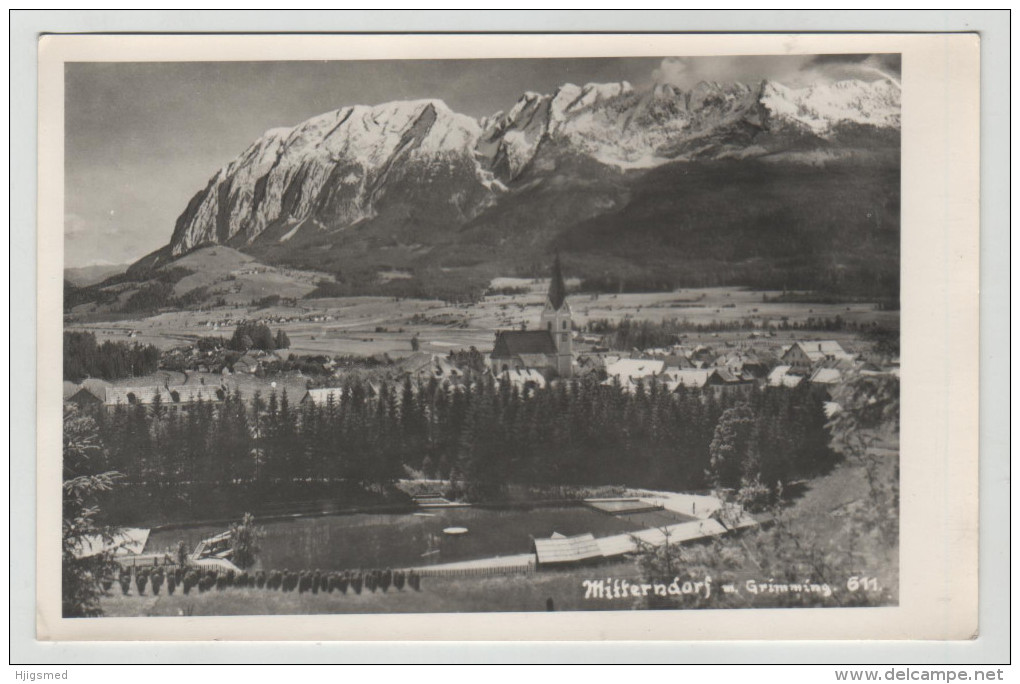 Austria Österreich Bad Mitterndorf Styria Steiermark Grimming Lake Pond RPPC Real Photo Post Card Postkarte POSTCARD - Bad Mitterndorf