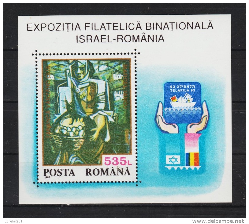 1993 -  Expo. Philatelique ISRAEL-ROMANIA Mi Bl 283 Et Yv Bl 229 MNH - Ungebraucht