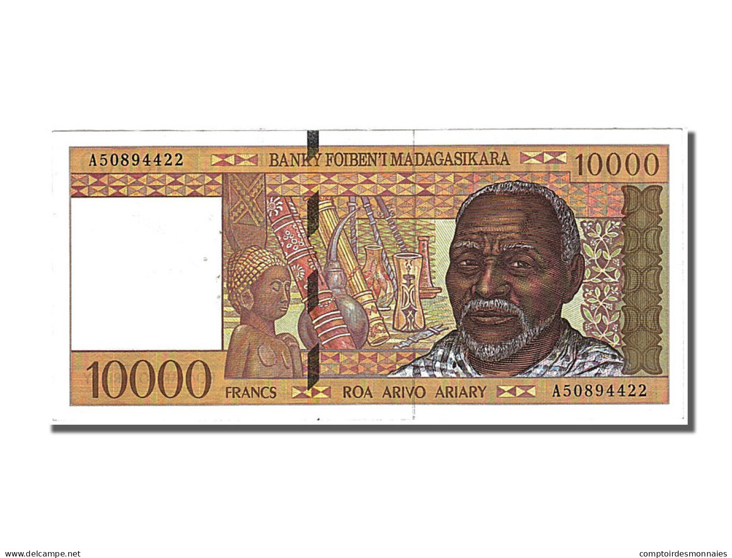 Billet, Madagascar, 10,000 Francs = 2000 Ariary, 1994, SUP - Madagascar
