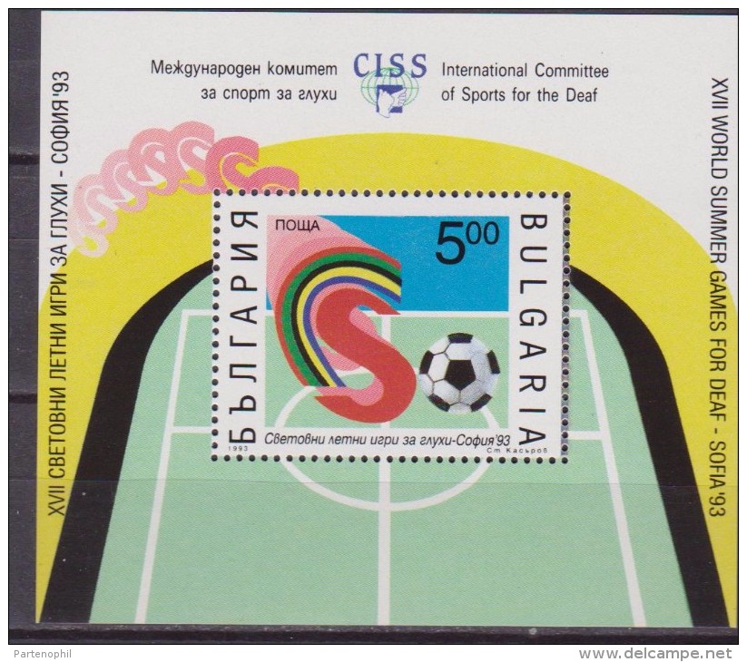 BULGARIA SPORT SUMMER GAMES SOCCER CALCIO FOOTBALL.. SHEET MNH - Unused Stamps
