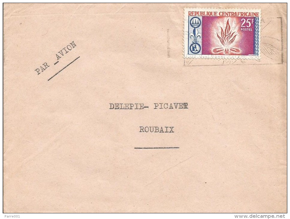 Centrafrique RCA CAR 1966 Bangui Scouting Flame Fire Cover - Centraal-Afrikaanse Republiek