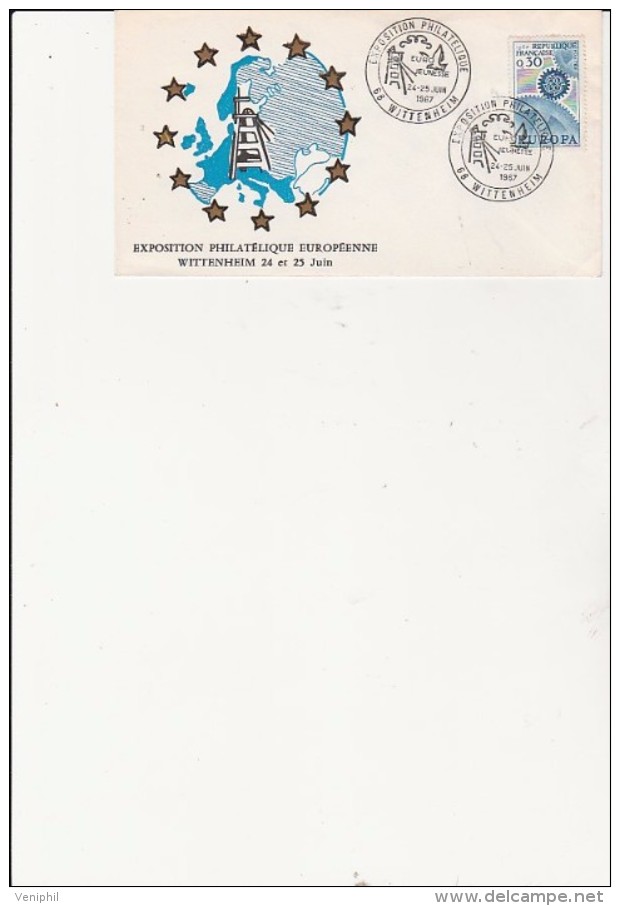 LETTRE OBLITERATION SPECIALE MINES 68 WITTENHEIM - EXPO EURO JEUNESSE - 1967 - 1961-....