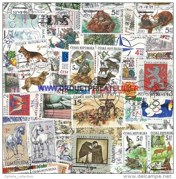 Tchèque République 50 Timbres Differents Oblitéres Trés Bon état - Collections, Lots & Séries