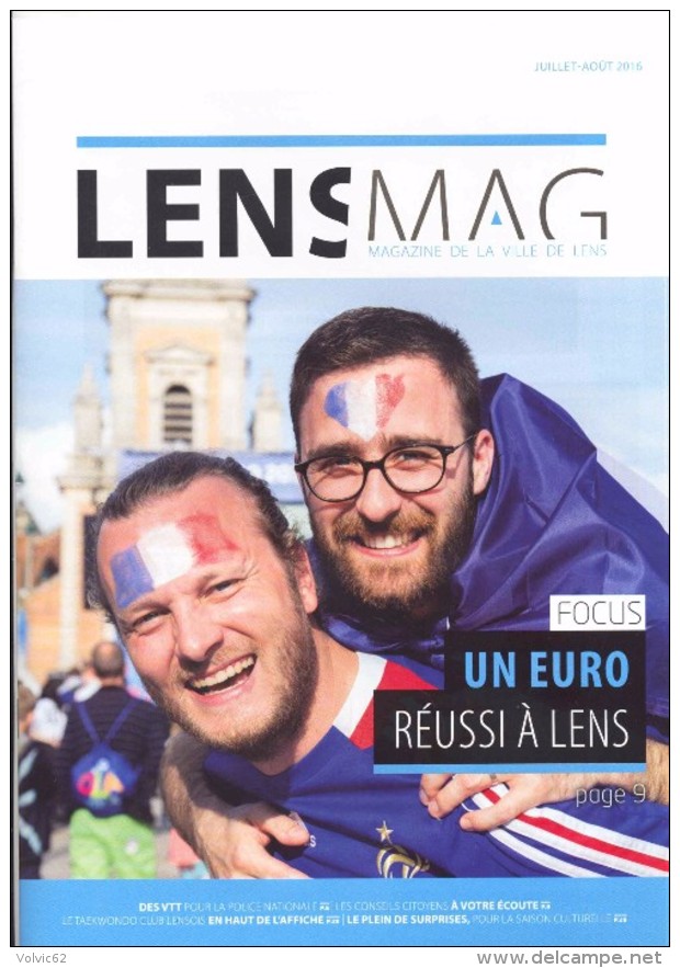 Lens Pas De Calais 62  Mag Magazine De La Ville Juillet Aout  Euro Football 2016  Réussi - Non Classés