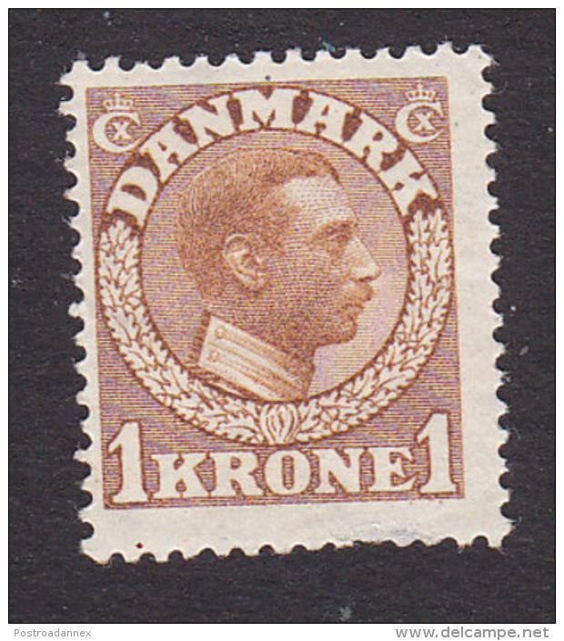 Denmark, Scott #133, Mint Hinged, King Christian X, Issued 1913 - Unused Stamps