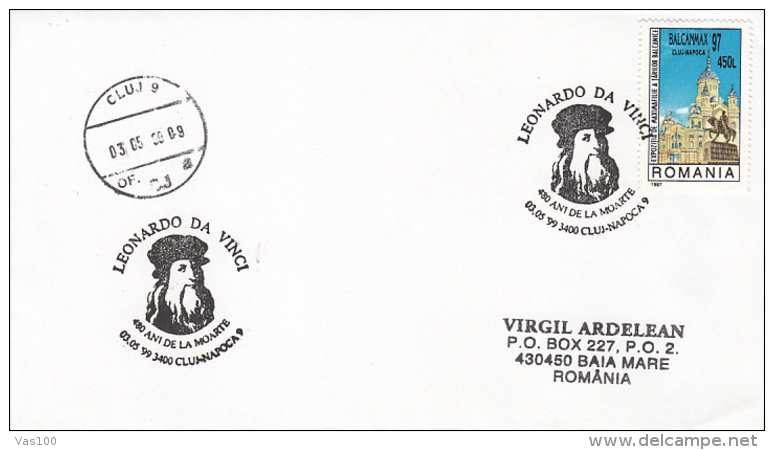 LEONARDO DA VINCI, SPECIAL COVER, 1999, ROMANIA - Altri & Non Classificati