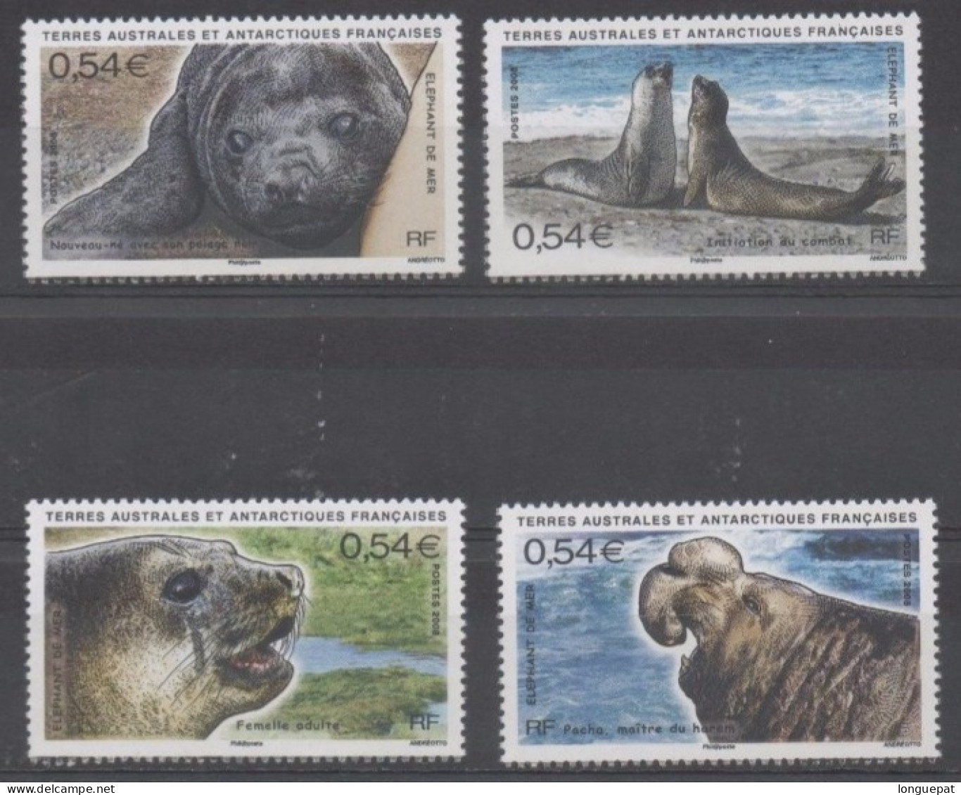 T.A.A.F -Faune Antarctique - Eléphant De Mer (Mirounga Leonina) - Phoque - - Unused Stamps