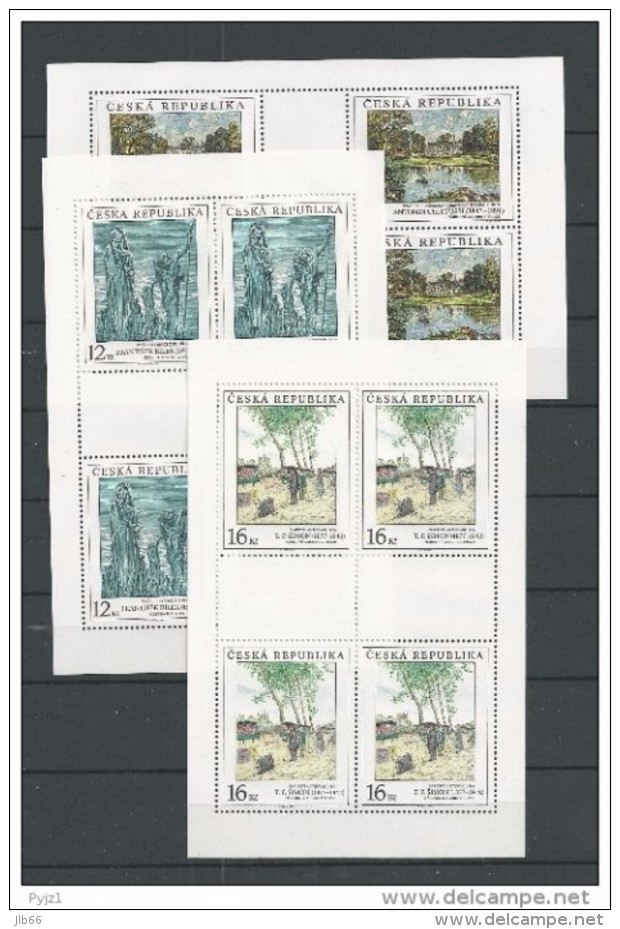 1997 Art 3 Petites Feuilles De 4 Timbres  Chantilly Prophètes Du Désert Et Bouquinistes Parisiens De Simon YT 158 160 - Blocks & Sheetlets