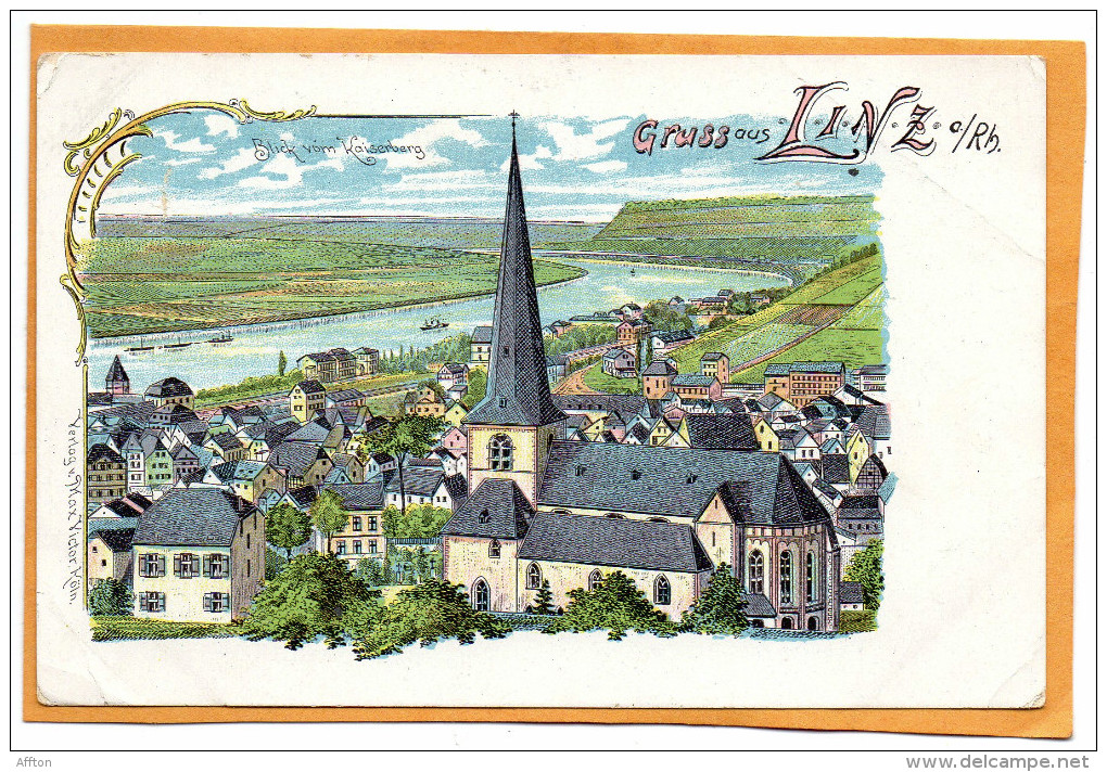 Gruss Aus Linz Am Rhein Germany 1898 Postcard - Linz A. Rhein