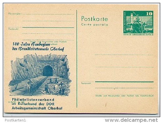 DDR P79-20a-81 C153-a Postkarte PRIVATER ZUDRUCK Brandleitetunnel Oberhof 1981 - Cartes Postales Privées - Neuves