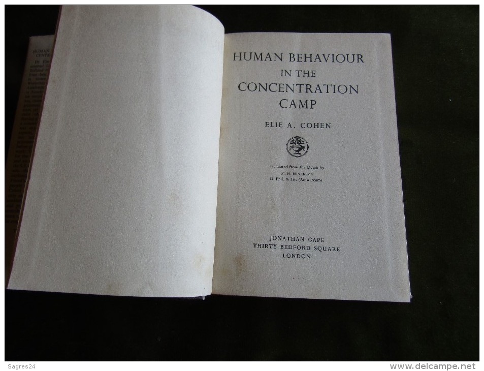 Human Behaviour In The Concentration Camp - Elie A. Cohen - 1950-Hoy
