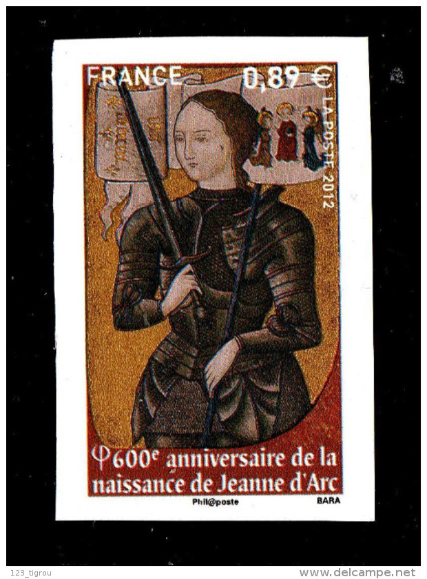 JEANNE D ARC 0.89 EUROS NON EMIS NON DENTELE  AVEC TAILLE DOUCE N° 4654 YVERT - Ongebruikt