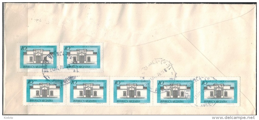 ARGENTINIEN 1978 - Rekobrief Mit MiNr: 1337+1345 3x + 1324 7x - Briefe U. Dokumente