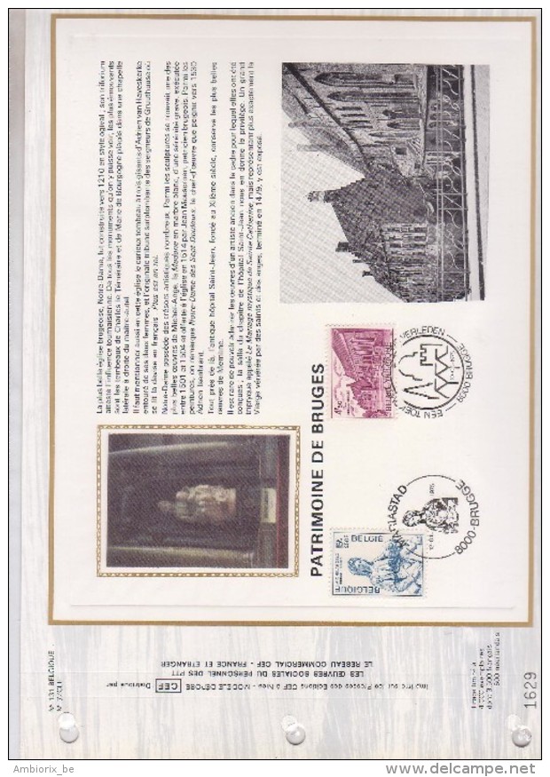 Carte Max CEF 1761 Et 1769 Patrimoine De Bruges - 1971-1980