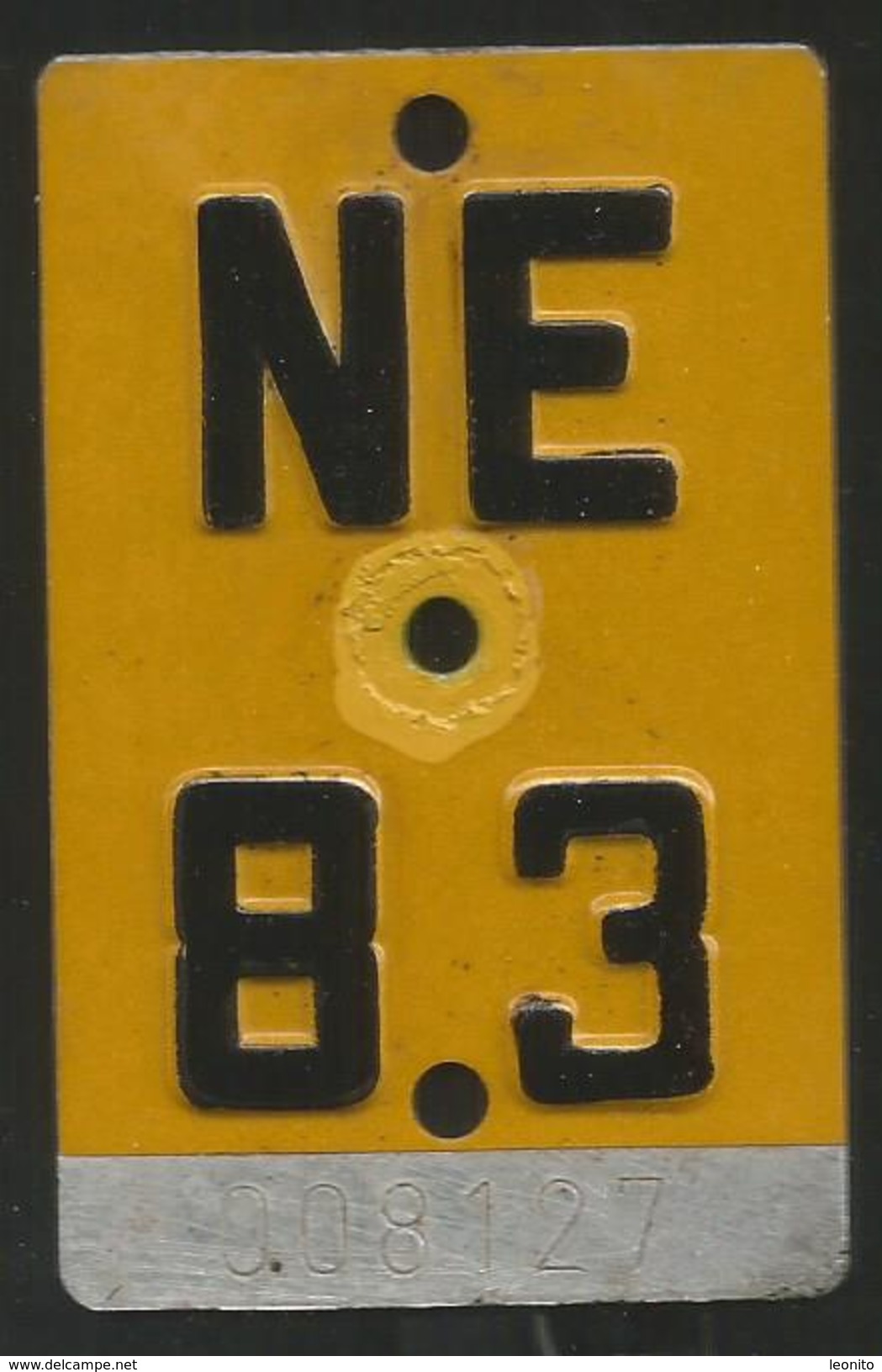 Velonummer Mofanummer Neuenburg NE 83 - Placas De Matriculación