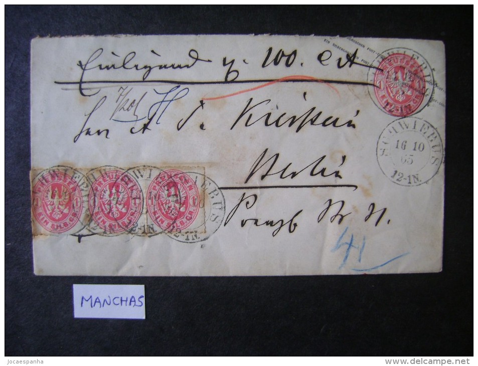 PRUSSIA - LETTER SENT TO Schwiebus FOR BERLIN IN 1865 AS - Ganzsachen