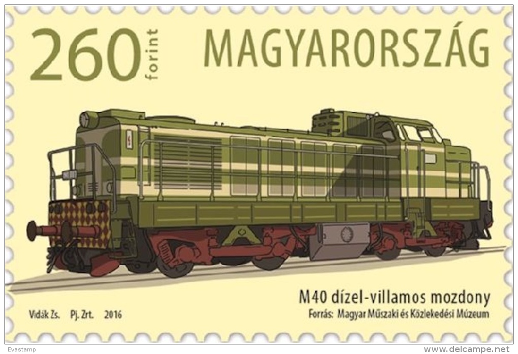 HUNGARY - 2016. 50th Anniversary Of The First M40 Locomotive/Train  Entered Service In Hungary MNH!! - Unused Stamps