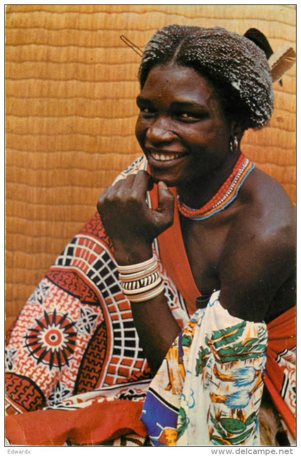 A Young Man, Swaziland Postcard Posted 1976 Stamp - Swaziland