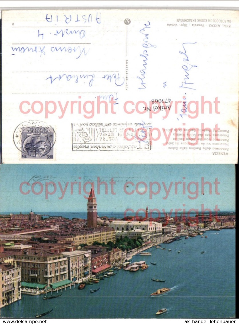 473068,Veneto Venezia Venedig Panorama Dalla Basilica Della Salute Teilansicht - Unclassified